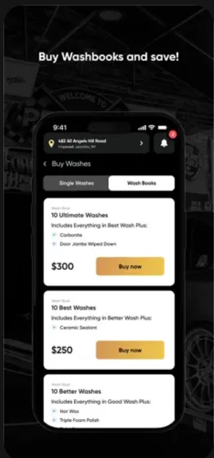 Buy Washes — single washes and 10-wash books, Good through Ultimate