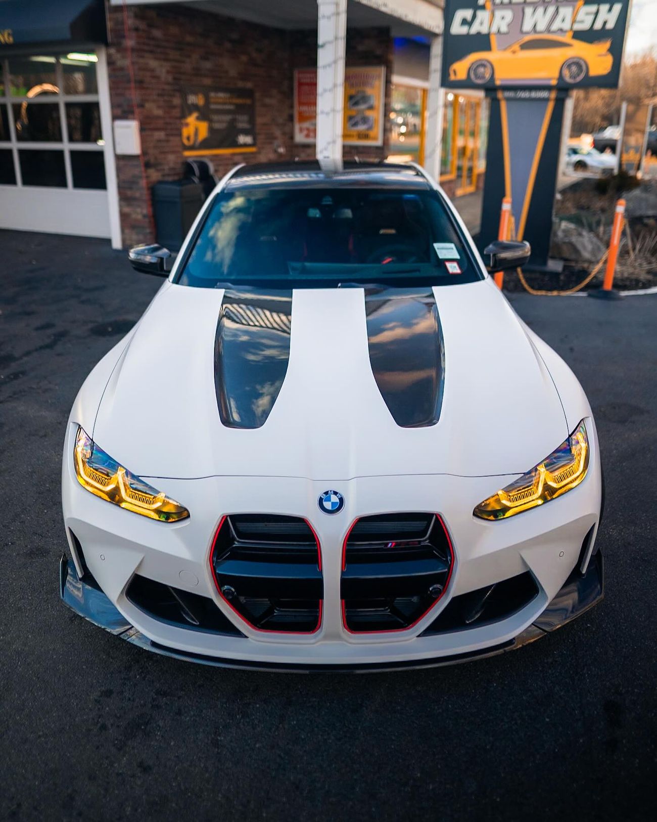 XPEL paint protection film guarding against rock chips on a BMW M3 CS