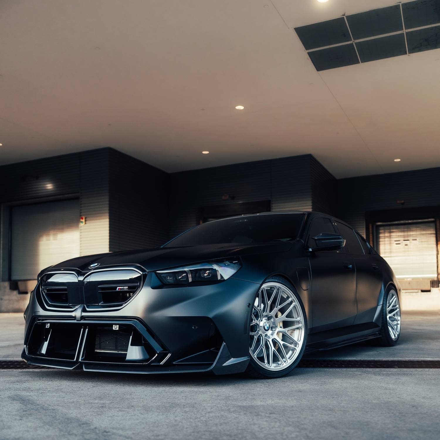 BMW M5 in satin XPEL Stealth paint protection film installed at Prestige